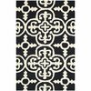 Safavieh Cambridge Hand Tufted Rectangle Rug, Black and Ivory - 8 x 10 ft. CAM133E-8